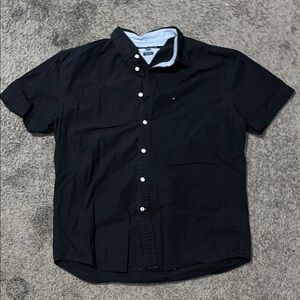 Tommy Hilfiger Black Short Sleeve Button Down Shirt